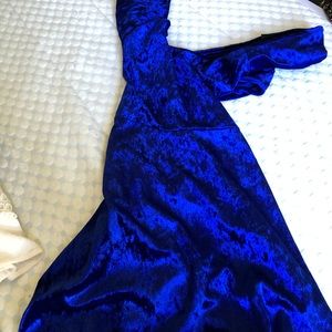 Blue Velvet Skater Dress
